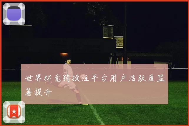 世界杯竞猜投注平台用户活跃度显著提升