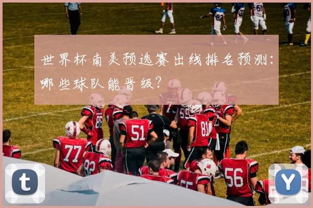 世界杯南美预选赛出线排名预测:哪些球队能晋级?