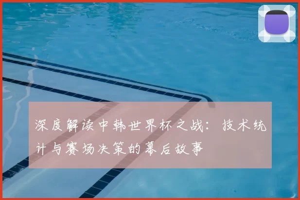 深度解读中韩世界杯之战:技术统计与赛场决策的幕后故事