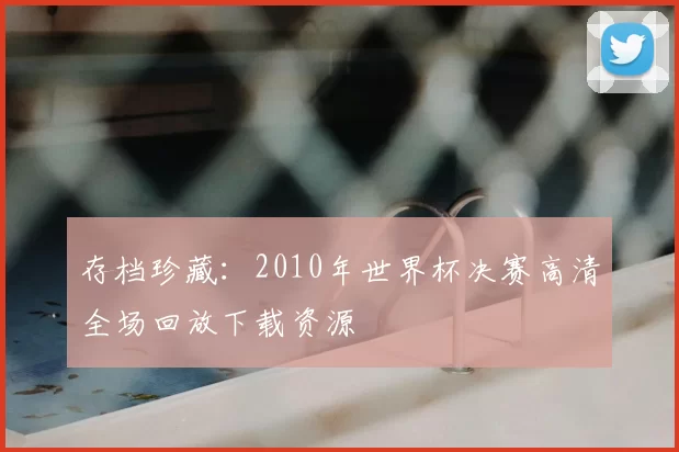 存档珍藏：2010年世界杯决赛高清全场回放下载资源